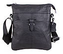 Чоловіча шкіряна сумка MESS8139 чорна, фото 2