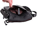 Чоловіча шкіряна сумка MESS8139 чорна, фото 7