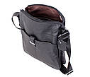 Чоловіча шкіряна сумка MESS8139 чорна, фото 9