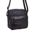 Чоловіча шкіряна сумка SW11018 чорна, фото 4