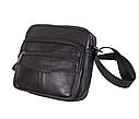 Чоловіча шкіряна сумка SW11018 чорна, фото 6
