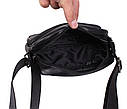 Чоловіча шкіряна сумка SW11018 чорна, фото 8