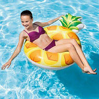 Надувний круг Intex Ананас (Pineapple) 56266P. Дуже добре підходить для відпочинку на морі, в басейні, фото 3