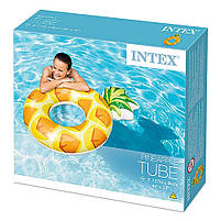 Надувний круг Intex Ананас (Pineapple) 56266P. Дуже добре підходить для відпочинку на морі, в басейні, фото 4