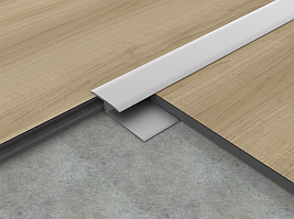Т-подібний з'єднувальний поріжок для підлоги з вінілу PRONIVEL H/5/F анодоване срібло, Profilpas
