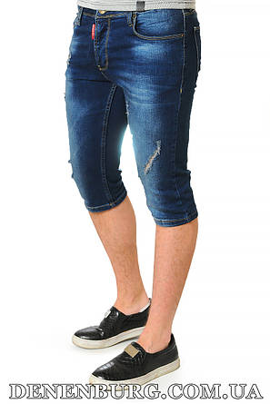 Шорти джинсові чоловічі DSQUARED2 D5578 темно-сині, фото 2