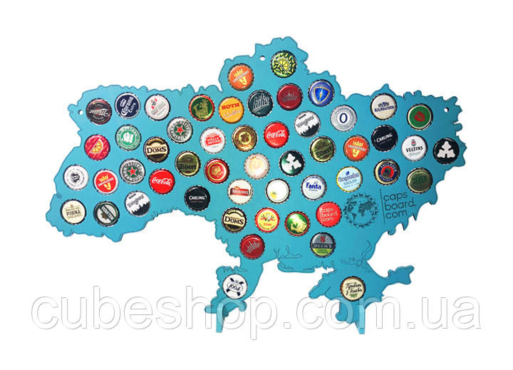 Пивна мапа України Capsboard Ukraine Mint