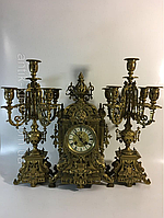 Антикварные каминные часы канделябры из бронзы бронзовые часы годинник напольные часы настенные часы