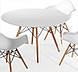 Крісло Тауер Вуд біле пластик, дерев'яні ніжки, фото 2