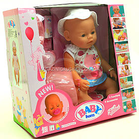 Інтерактивна лялька Baby Born (бебі бон). Пупс аналог з одягом і аксесуарами 9 функцій бебі борн 8006-462