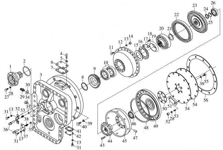 Запчасти на коробку передач ZL40/50 на погрузчик ZL50G XCMG, SEM