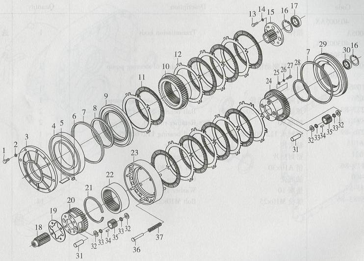 Запчасти на коробку передач ZL40/50 на погрузчик ZL50G XCMG, SEM