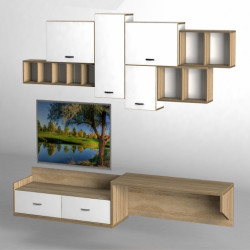 Стінка для вітальні з ДСП/МДФ (вітальня стінка) - 216 Тіса меблі, фото 1