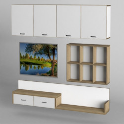 Стінка для вітальні з ДСП/МДФ (вітальня стінка) - 219 Тіса меблі, фото 1