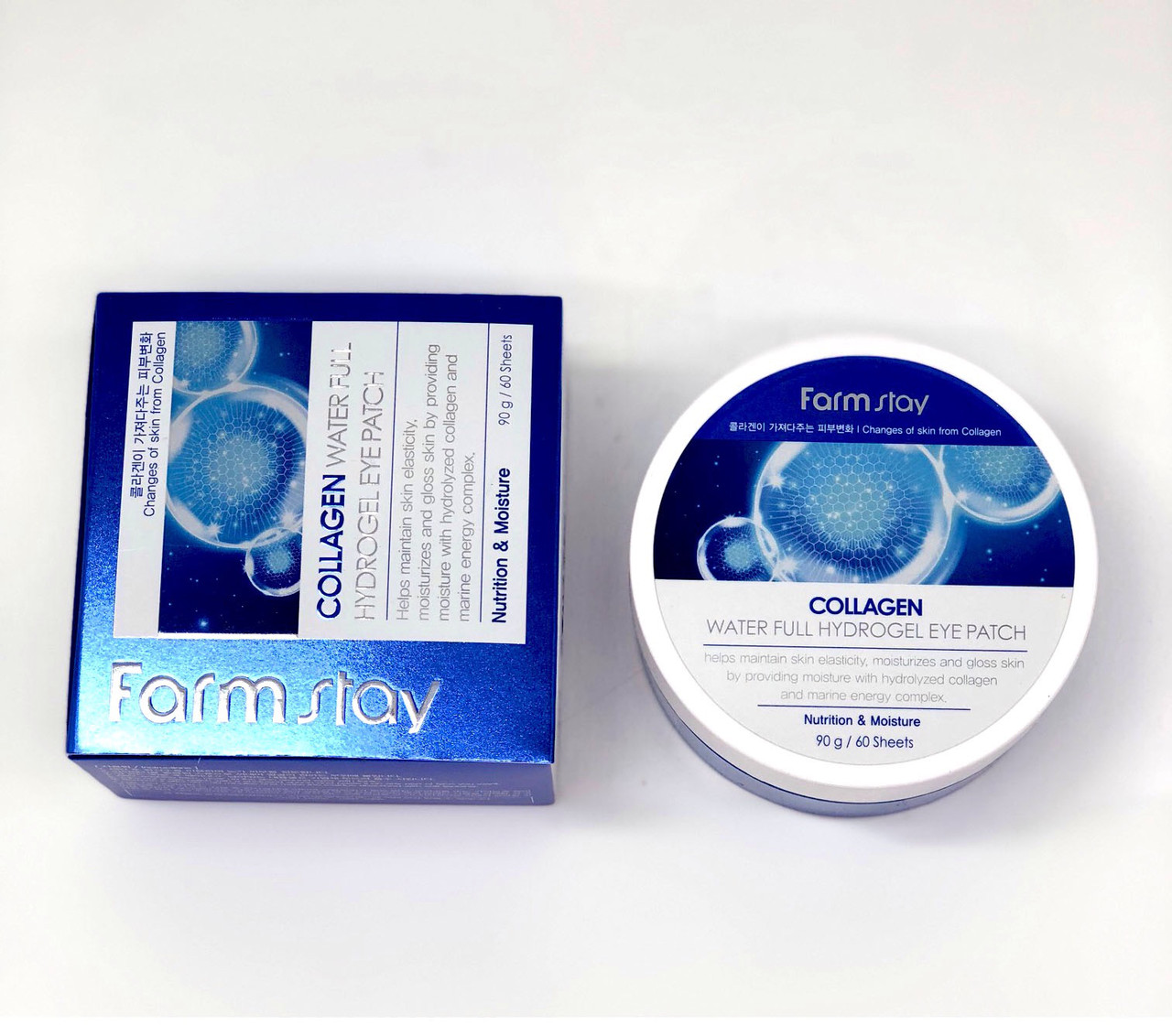 Гідрогелеві патчі для шкіри навколо очей із колагеном FarmStay Collagen Water Full Hydrogel Eye Patch