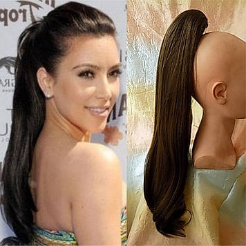 Хвіст шиньйон прямий на крабе русявий Т4050-8