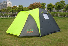 Намет Green Camp 1011-2. 3-х місцевий. 2-х шарова. 2 входи. Тамбур, фото 3