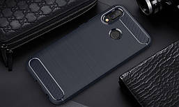 Чохол Carbon для Huawei P20 Lite бампер Темно-синій