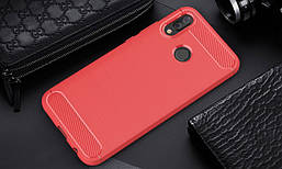 Чохол Carbon для Huawei P20 Lite бампер Червоний