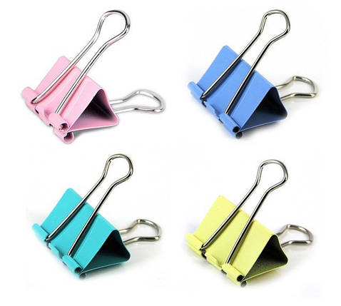 Біндер 19 мм, кольоровий / LEO, фото 1