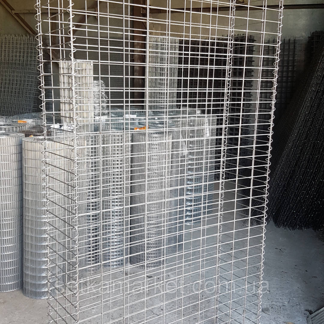 Сітка зварна, комірка 50х100 мм, діаметр 3.8 мм, розмір аркуша 1,5х2 м, оцинкована