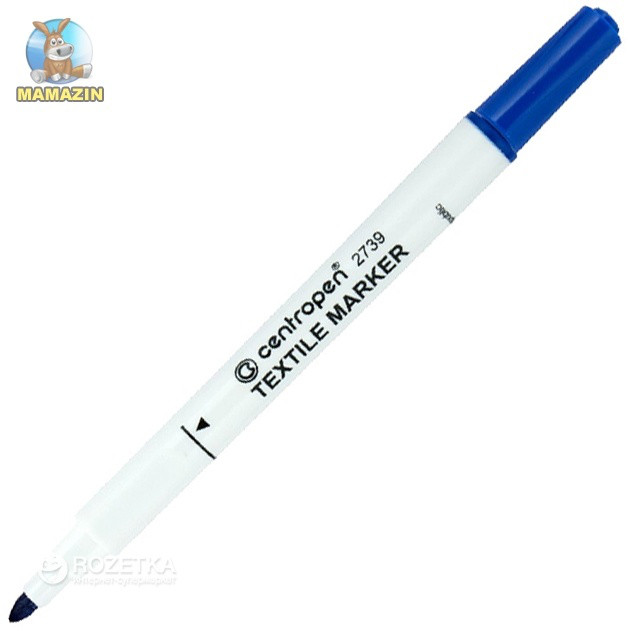 Маркер "Centropen" для текстилю, синій 82775/2739