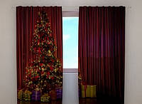 Фото шторы Новогодняя елка 1