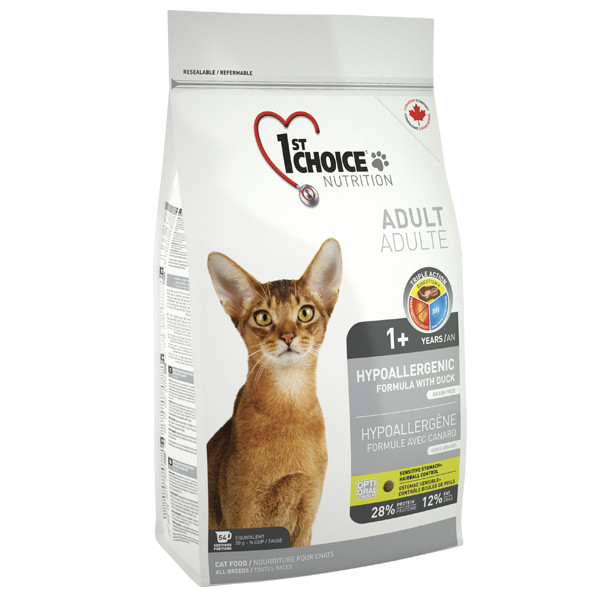 1st CHOICE (Фест Чойс) Hypoallergenic гіпоалергенний корм з м'ясом качки для кішок 5.44 кг