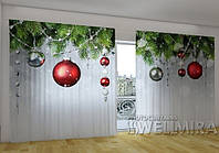 Панорамные фото шторы Рождественские декорации