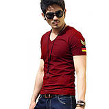 Чоловіча футболка з логотипом на рукаві, фото 5