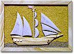 Каменная картина "Кораблик"