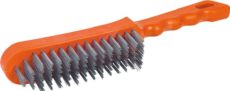 Щітка ручна по металу 6-рядна (пластиковий корпус) Miol 06-960