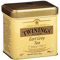 Чай черный Twinings Earl Grey Tea (Твайнингз Эрл Грей классика) с бергамотом 100 г среднелистовой черный