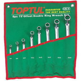 Набір накидних ключів 6-22мм (кут 75°) 8ед. Toptul GAAA0810