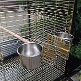 Вольєр для великих папуг з відкидним верхом (Золота клітка) 59х59х152 див., фото 2