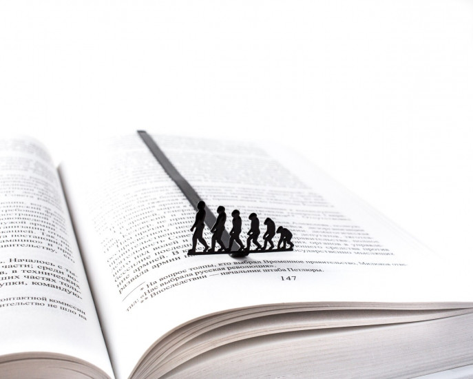 Закладка для книг Эволюция подарунок учителю подарунок для вчителя, фото 1