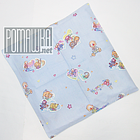Наволочка для дитячої подушки 40х40 в ліжечко тканина 100% бавовна 4179 Блакитний 2