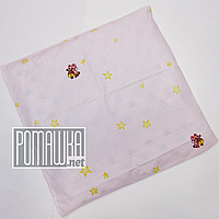 Наволочка для детской подушки 40х40 в кроватку ткань 100% хлопок 4179 Розовый 2