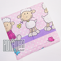 Наволочка для дитячої подушки 40х40 в ліжечко тканина 100% бавовна 4179 Рожевий 3