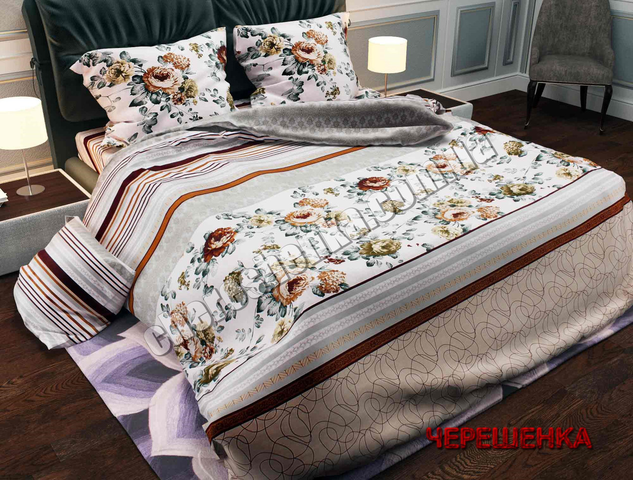 Тканина для постільної білизни Бязь "Gold" Lux GL3070brown (50м)
