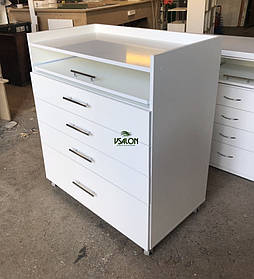 Тумба для салону широка, з висувною полицею у відкритій ніші V248