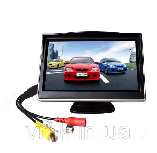 Монитор в авто 5 с козырьком. Корпус черный с серебристым. Три варианта ...