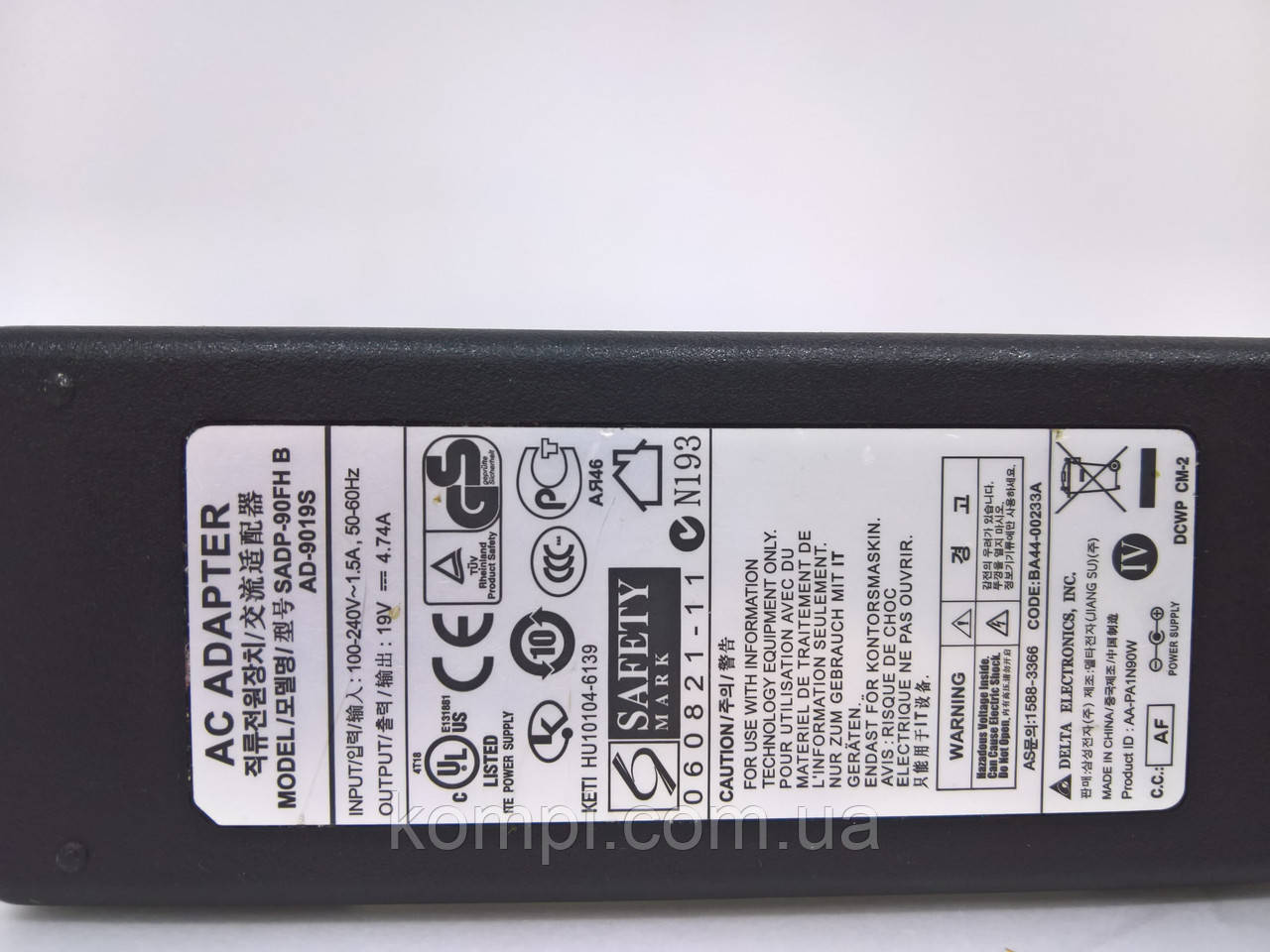 Зарядний пристрій до ноутбука Samsung 19v 4.7a   Оригінал !, фото 1