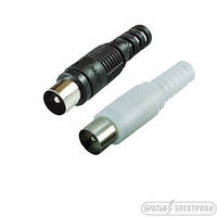 Штекер TV пластмас (білий, чорний)