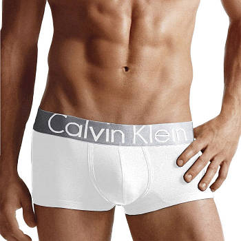 Труси чоловічі боксери бавовна Calvin Klein Steel, розмір XL (50-52), білі, 03276