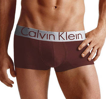Труси чоловічі боксери бавовна Calvin Klein Steel, розмір XL (50-52), коричневі, 03280