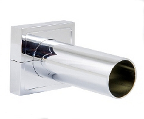 Розбірний маскувальний комплект трубки з фланцем для приховування труб під'єднання та кабелю від електроТЕну, хром, фото 1