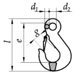 Крюк DIN 689 - чертеж Крюк DIN 689 купить