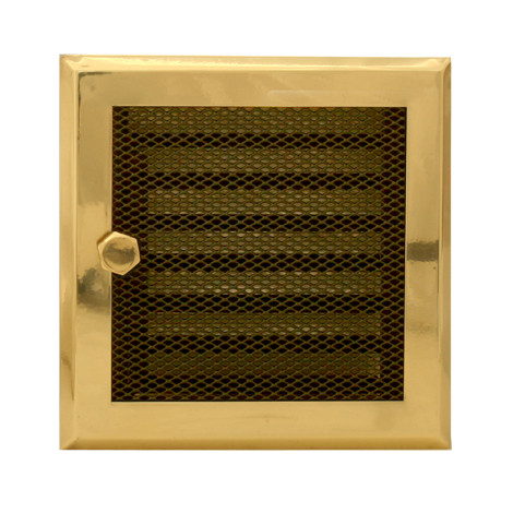 Вентиляційна камінна решітка Standart з жалюзі латунь