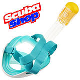 Повна маска Scuba Free Breath для снорклінга (колір бірюза), фото 6